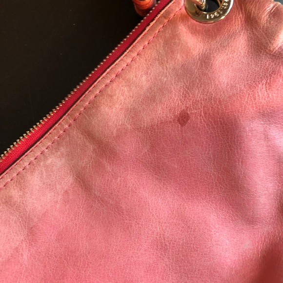 Coach Pink Poppy Hippie Distressed Leather Shoulder Bag - Picture 4 of 12
